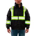 Tingley Rubber Tingley® Bomber II„¢ Jacket, Black with Fluorescent Yellow/Green Tape, S J26123C.SM